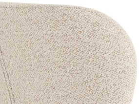 MAZZONI EXPORT ALTEA Crème (tissu Monza 90)/pieds en chêne naturel - CHAISE MODERNE BOUCLÉ POUR SALON/SALLE À MANGER/CUISINE/BUREAU