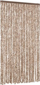 vidaXL bézs és sötétbarna zsenília rovarfüggöny 100x220 cm