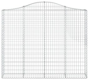 3 db íves horganyzott vas gabion kosár 200x30x160/180 cm