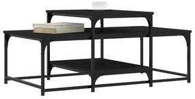 fekete szerelt fa dohányzóasztal 102 x 60 x 45 cm