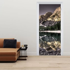 Fotótapéta ajtóra - Tó a hegyekben (95x205cm)