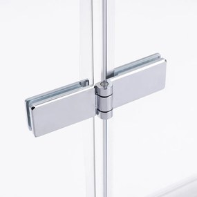 Stuxi Verona 120x100 aszimmetrikus csuklóajtós zuhanykabin 6 mm vízlepergető biztonsági üveggel, króm