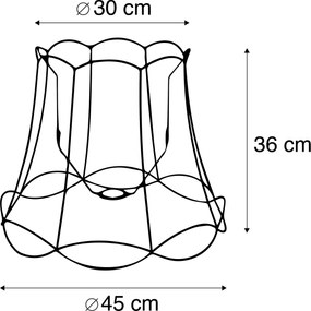 Fém lámpabúra fekete 45/36 - Granny Frame