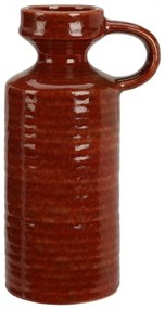Busara kőagyag váza, 8,5 x 20 cm, piros
