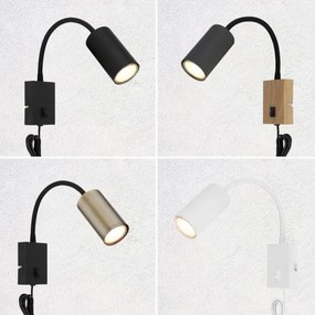 Globo 57911WM - Flexibilis fali lámpa ROBBY 1xGU10/25W/230V fekete/rez