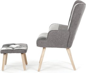 Relaxační křeslo, vícebarevná, látka, AK-305B PWBK2