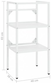 fehér vas fürdőszobai mosdókagylókeret 40 x 38 x 83 cm