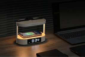 Immax 09111L - LED dimmelhető asztali lámpa ébresztővel és töltővel TRIPLE DOCK LED/1,5W/5V