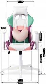 Junior Forgószék Többszínű Eco-bőr Kárpittal. CANDY MINI