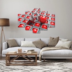 Kép - 3D fémes absztrakció (150x105 cm)