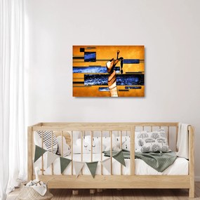 Egy absztrakt festmény képe (üvegen) (70x50 cm)