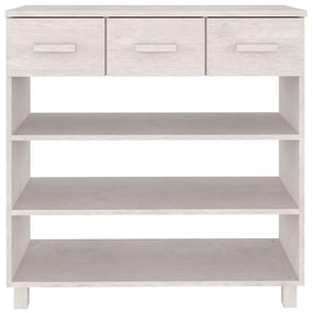 HAMAR fehér tömör fenyőfa tálalóasztal 90 x 35 x 90 cm