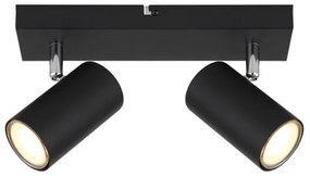 Globo 57911-2B - ROBBY 2xGU10/35W/230V fekete spotlámpa