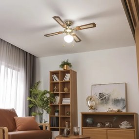 ZEVENTI - Mennyezeti ventilátor NAVAGIO 1xE27/60W/230V barna