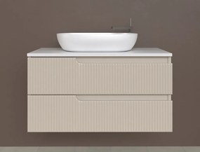 Piramida EURIDIKA fali fürdőszobabútor-mosdópult mosdó nélkül -2 fiókos-PINO BÉZS - 100 x 48 x 53 cm