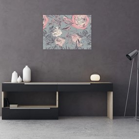 Kép - Rózsák (üvegen) (70x50 cm)
