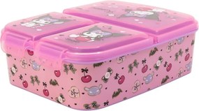 Hello Kitty Kuromi több rekeszes uzsonnás doboz, szendvicsdoboz