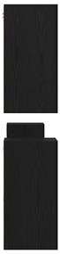 TV szekrény garnitúra 7 pcs Musta tammi 60 x 30 x 30 cm Faanyag