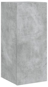betonszürke falra szerelhető TV-szekrény LED-del 30,5x35x70 cm