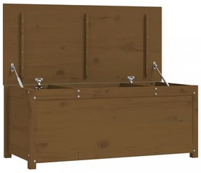 mézbarna tömör fenyőfa tárolóláda 110x50x45,5 cm