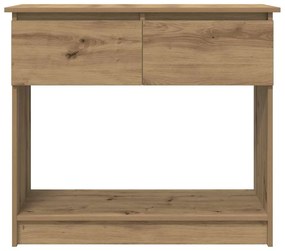 kézműves tölgy konzolasztal fiókokkal 85,5x38,5x74,5 cm