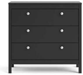 Fekete alacsony komód 82x80 cm Madrid – Tvilum