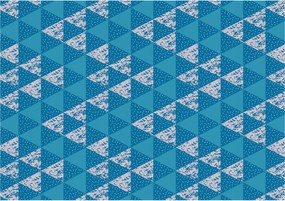 Fotótapéta Geometrikus absztrakt vinil kék háromszögek 312x219 +ragasztó