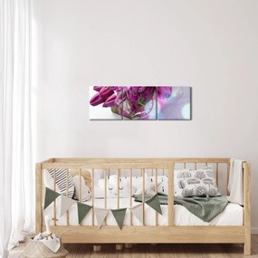 Kép - csokor tulipán (órával) (90x30 cm)