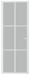 Fehér matt üveg és alumínium beltéri ajtó 76 x 201,5 cm