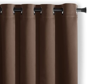 Barna sötétítő függöny 140x270 cm Eyelets – Restilo