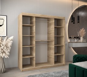 Ruhásszekrény 180 cm Verika 1 180 (szonoma tölgy + fehér). 1063723