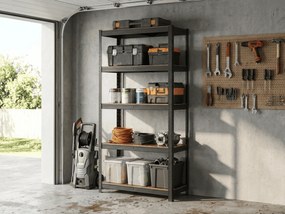 Fém polcos állvány TAYLOR 5 polc 150x75 cm