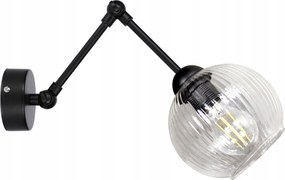 Fali lámpa fali lámpa fekete Glass Bordázott a nappaliba