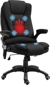 Vinsetto Irodai Szék Vibrációs Masszázzsal, Ergonomikus Íróasztali Szék Fűtéssel, Dönthető Funkcióval, Magasságban Állítható Vezetői Szék Távirányítóv