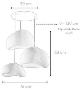 Függőlámpa - Wabi Sabi Ashveils - Fekete