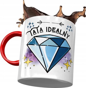 Piros Bögre Apák Napjára Ajándék Nyomtatott Fotóval