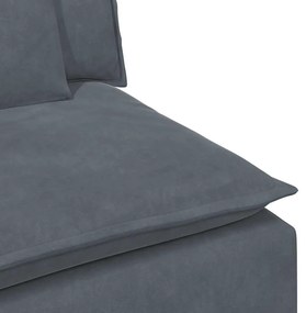 sötétszürke moduláris kanapé párnákkal