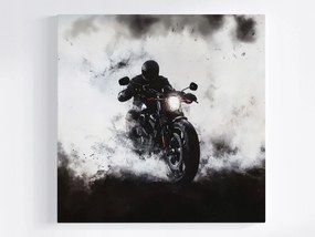 Canvas Vászonkép Sportmotor Füst Motor Fekete-fehér 80x80