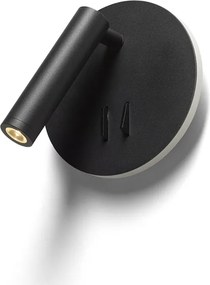 RENDL THALIA nástěnná černá satinovaný akryl 230V LED 6+3W 3000K