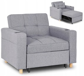 Fotel Rozkładany SOLOR Szary