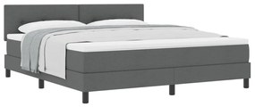 Box Spring Ágy matraccal Sötétszürke 180x200 cm Szövet