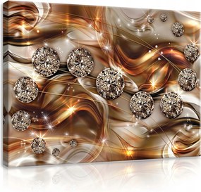 Vászonkép 80x60 Gyémánt Ragyogás Luxus Nappali Dekoráció Glamour Stílusban