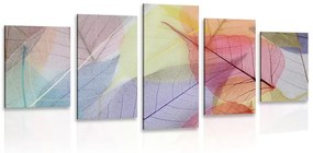 5 részes kép színes levelek