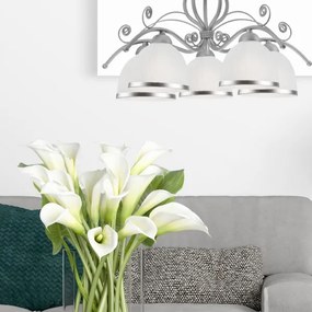 Csillár láncon RETRO II 5xE27/60W/230V ezüst