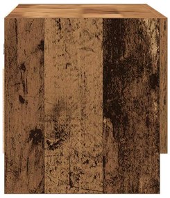 gardróbszekrény régi fa 70x32,5x35 cm Gépelt fa