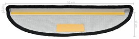 15 db fekete lépcsőszőnyeg 56 x 17 x 3 cm