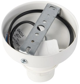 Mennyezeti lámpa vászon árnyékolóval, taupe színű, 25 cm - Combi fehér