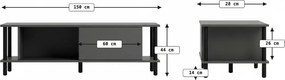 AKCIÓ TV-állvány Paris 150 cm, fehér II. osztály