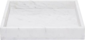 MARBLE márvány tálca, fehér 30 x 30cm