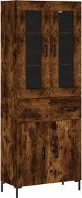 vidaXL füstös tölgy színű szerelt fa magasszekrény 69,5 x 34 x 180 cm